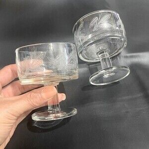 Vintage Crystal Custard/Pudding/Dessert Glasses (2)